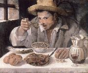 Annibale Carracci The bean eater oil on canvas